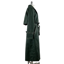 Load image into Gallery viewer, 80s Full Length Green Trench Rain Coat Size 9/10
