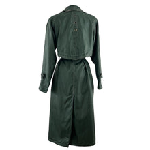 Load image into Gallery viewer, 80s Full Length Green Trench Rain Coat Size 9/10
