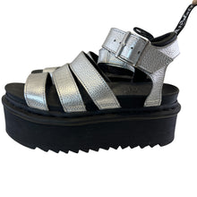 Load image into Gallery viewer, Dr. Martens Metallic Leather Platform Sandal Size 6
