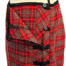 Load image into Gallery viewer, Vintage Long Red Plaid Skirt Size Medium 
