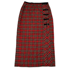 Load image into Gallery viewer, Vintage Long Red Plaid Skirt Size Medium 
