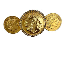 Load image into Gallery viewer, Alexander the Great Gold Coin Brooch 3&quot; 
