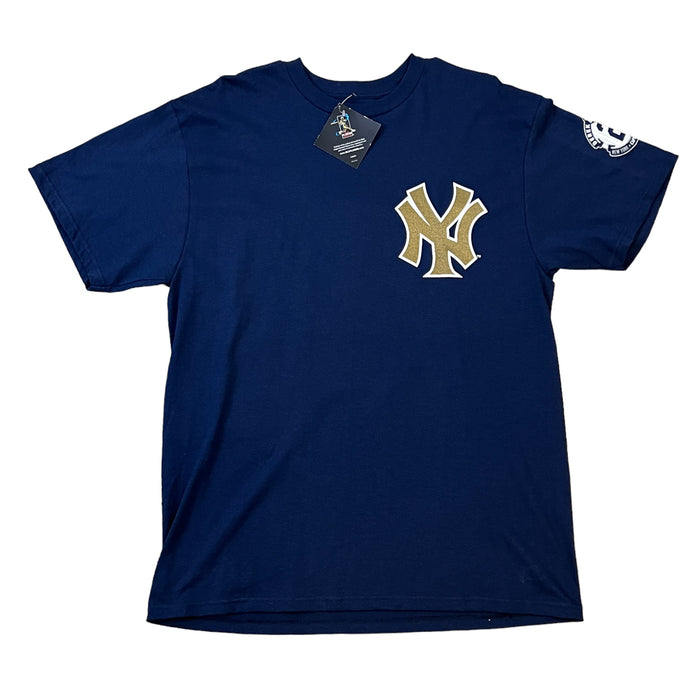 New York Captain Yankee No. 2 100% Cotton Blue Shirt Size Large 