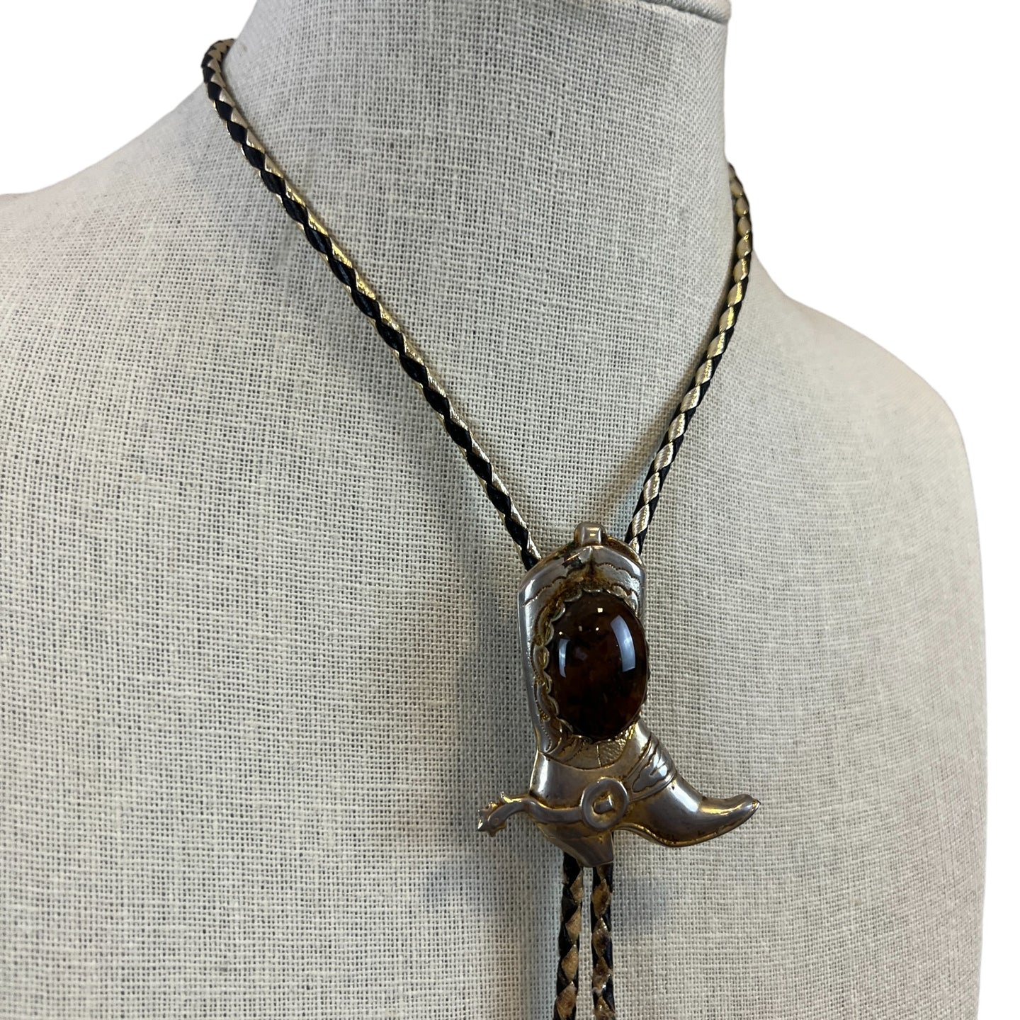 Vintage Cowboy Boot Bolo Tie 21