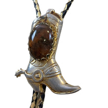 Load image into Gallery viewer, Vintage Cowboy Boot Bolo Tie 21&quot;
