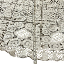 Load image into Gallery viewer, Vintage Hand Crochet Lace Tablecloth Granny Chic Size 50 x 38
