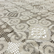 Load image into Gallery viewer, Vintage Hand Crochet Lace Tablecloth Granny Chic Size 50 x 38
