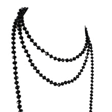 Load image into Gallery viewer, Retro Black Glass Beads Long Necklace
