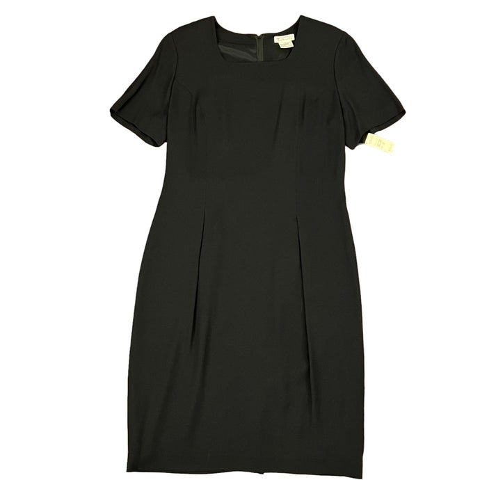 Talbots Black Rayon Short Sleeve Dress Size 12