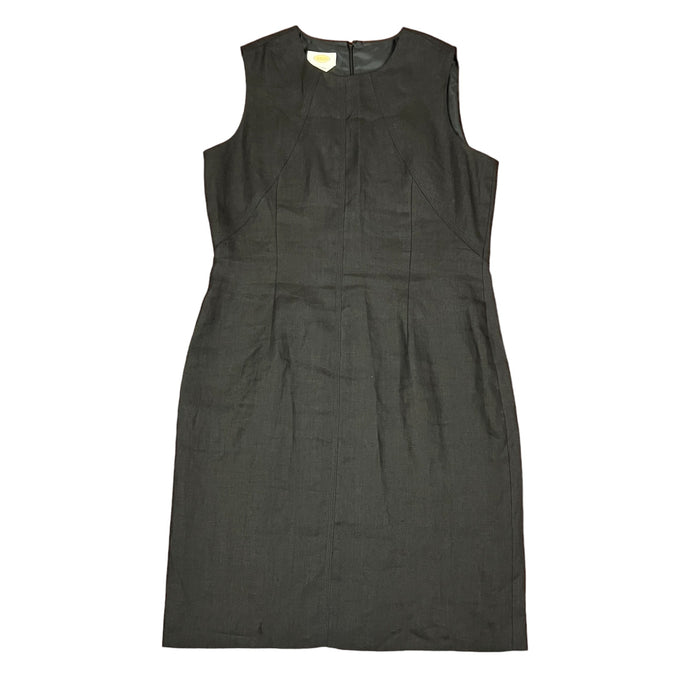 Talbots Black 100% Linen and Polyester Sleeveless Dress Size 16