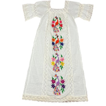 Load image into Gallery viewer, Vintage 70s Hand Embroidered Mexican Tunic Maxi Dress Size Medium
