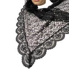 Load image into Gallery viewer, Vintage Mass Veil Catholic Church Mantilla Chapel Lace Shawl Scarf
