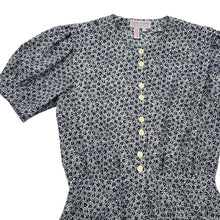 Load image into Gallery viewer, Vintage Short Puff Sleeve Floral Peplum Top Size 10
