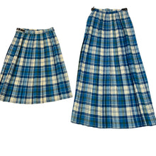 Load image into Gallery viewer,  Pure Wool Kilt Set with Turquoise Blue Plaid Size S/M
