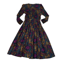 Load image into Gallery viewer,  Vintage Paisley Floral Praire Cottage Core Maxi Dress 
