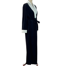 Load image into Gallery viewer, Vintage Christian Dior Black Velvet Robe Size Large
