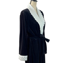 Load image into Gallery viewer, Vintage Christian Dior Black Victorian Large Velvet W/ Satin Collar Robe
