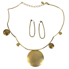 Load image into Gallery viewer, Claudia Lobao Modernist Necklace Earring Set 12&quot;
