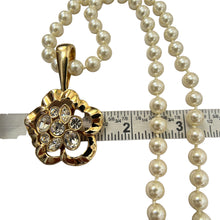 Load image into Gallery viewer, Vintage SAL Pearl with Pendant Floral Necklace High Quality Faux Costume Jewelry
