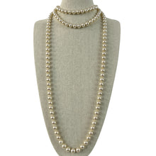 Load image into Gallery viewer, Vintage Knotted Pearl Necklace 70&quot; High Quality Costume Jewelry
