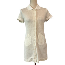 Load image into Gallery viewer, Vintage Gel Bien Ivory Tweed Coat Mini Dress
