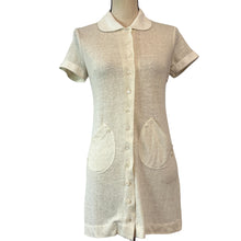 Load image into Gallery viewer, Vintage Gel Bien Ivory Tweed Coat Mini Dress
