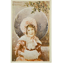 Load image into Gallery viewer, Antique 1909 Christmas Greetings Postcard Embossed Printed In Germany
