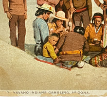 Load image into Gallery viewer, Antique Navajo Indians Gambling Arizona Playing Cards Post Cards
