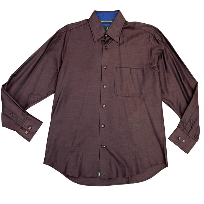 Robert Talbott BrownLong Sleeve Button Up  Shirt Size XL