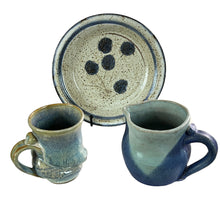 Load image into Gallery viewer, 1970s Signed Studio Art Pottery Mug Picher and Bowl 3 Pcs Set 
