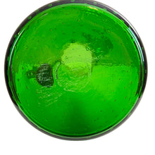 Load image into Gallery viewer, Blenko Glass Co Art Hand Blown Glass Floor Pitcher Applied Handle Lime Green 
