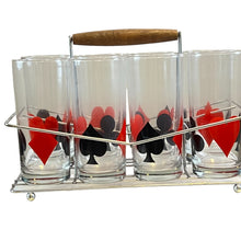 Load image into Gallery viewer, Vintage Playing Card Suit Highball Glasses 8 Pieces 
