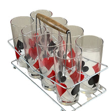 Load image into Gallery viewer, Vintage Playing Card Suit Highball Glasses 8 Pieces 
