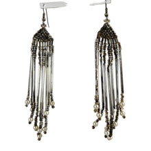 Load image into Gallery viewer, Vintage Native American Beaded Dangle Earrings 4.5&quot; 
