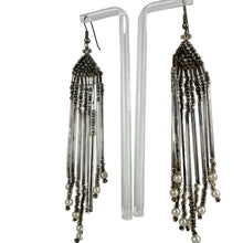 Load image into Gallery viewer, Vintage Native American Beaded Dangle Earrings 4.5&quot; 
