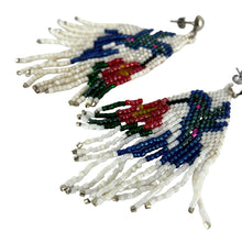 Load image into Gallery viewer, Vintage Native American Hand Beaded Dangle Earrings 3&quot; 
