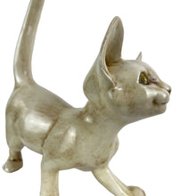 Load image into Gallery viewer, Anthony Freeman McFarlin Smiling Cat Pottery Figurine Vintage MCM 9 3/4&quot;
