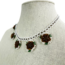 Load image into Gallery viewer, Vintage Native American Flower Style Beaded Necklace
