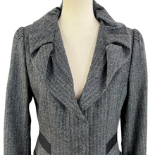 Load image into Gallery viewer, Ruffle Collar Cashmere Wool Blend Blazer Size Medium
