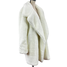 Load image into Gallery viewer, Revolve Off-White Faux Fur Coat Size Medium 
