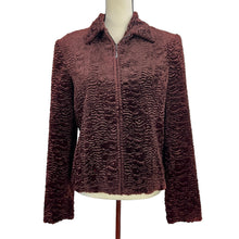 Load image into Gallery viewer, Vintage Brown Velvet Zip Blazer Jacket Size 12
