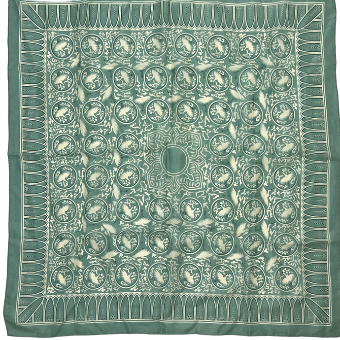 Smithsonian Korean Art 100% Silk Vintage Scarf 31