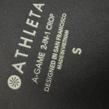 Load image into Gallery viewer, Athleta Small AGame 2 in 1 Crop Black Skirt
