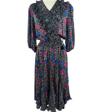 Load image into Gallery viewer, Vintage 80s Floral Ruffle Maxi Dress One Size
