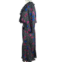 Load image into Gallery viewer, Vintage 80s Floral Ruffle Maxi Dress One Size
