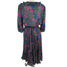 Load image into Gallery viewer, Vintage 80s Floral Ruffle Maxi Dress One Size
