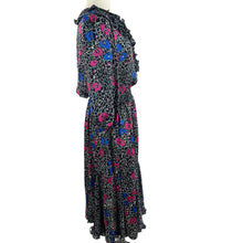 Load image into Gallery viewer, Vintage 80s Floral Ruffle Maxi Dress One Size
