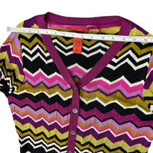 Load image into Gallery viewer, Missoni for Target Cardigan Sweater Purple Multicolor Chevron Stripe Size Medium
