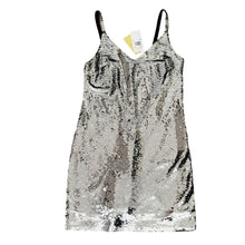 Load image into Gallery viewer, Michael Kors Silver Women Sequin Dress Size Small 
