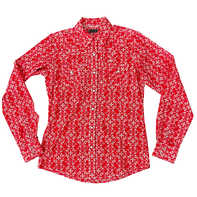 Cruel Girl Womens Pink Western Long Sleeve Shirt Size: Small
